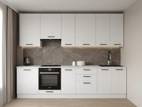 Кухонный гарнитур Белый Глянец 3000 h950 (Стол. 26мм) в Кургане - kurgan.ok-mebel.com | фото