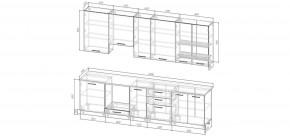 Кухонный гарнитур Белый Глянец 3000 h950 (Стол. 26мм) в Кургане - kurgan.ok-mebel.com | фото 2