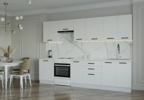 Кухонный гарнитур Белый Глянец 3000 (Стол. 26мм) в Кургане - kurgan.ok-mebel.com | фото