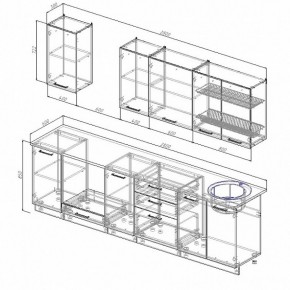 Кухонный гарнитур Жемчуг 2800 (Стол. 26мм) в Кургане - kurgan.ok-mebel.com | фото 2