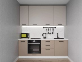 Кухонный гарнитур Каппучино 2200 h950 (Стол. 26мм) в Кургане - kurgan.ok-mebel.com | фото