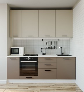 Кухонный гарнитур Латте 2200 h950 (Стол. 38мм) в Кургане - kurgan.ok-mebel.com | фото