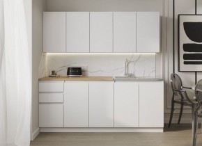 Кухня "МОРИ" 2.0 м (белый/дуб вотан) в Кургане - kurgan.ok-mebel.com | фото 7