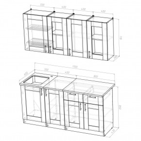 Кухня Симона Демо 1700 (Венга/Дуб Сонома) в Кургане - kurgan.ok-mebel.com | фото 2