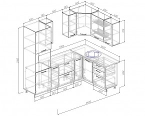 Кухонный гарнитур угловой Демо 2400х1600 (Стол. 26мм) в Кургане - kurgan.ok-mebel.com | фото 2