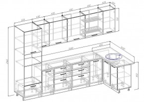 Кухонный гарнитур угловой Демо 3200х1400 (Стол. 38мм) в Кургане - kurgan.ok-mebel.com | фото 2