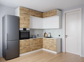 Кухонный гарнитур угловой Лада 2200*1700 (Стол. 38мм) в Кургане - kurgan.ok-mebel.com | фото