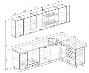 Кухонный гарнитур угловой Латте 2600х1600 (Стол. 26мм) в Кургане - kurgan.ok-mebel.com | фото 2