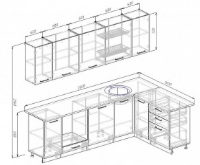 Кухонный гарнитур угловой Пайн 2600х1600 (Стол. 38мм) в Кургане - kurgan.ok-mebel.com | фото 2