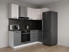 Кухонный гарнитур угловой Санторини 2200*1000 (Стол. 38мм) в Кургане - kurgan.ok-mebel.com | фото