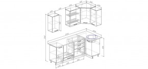 Кухонный гарнитур угловой Шимо 2200х1000 (Стол. 26мм) в Кургане - kurgan.ok-mebel.com | фото 2