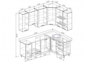 Кухонный гарнитур угловой Шимо 2200х1600 (Стол. 26мм) в Кургане - kurgan.ok-mebel.com | фото 2