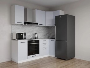 Кухонный гарнитур угловой Смоки 2200*1000 (Стол. 38 мм) в Кургане - kurgan.ok-mebel.com | фото