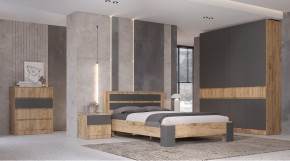ЛЕНОРА Спальный гарнитур (модульный) графит в Кургане - kurgan.ok-mebel.com | фото