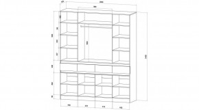 ЛЕНОРА Спальный гарнитур (модульный) графит в Кургане - kurgan.ok-mebel.com | фото 9
