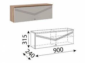 Лимба (гостиная) М10 Шкаф навесной малый в Кургане - kurgan.ok-mebel.com | фото