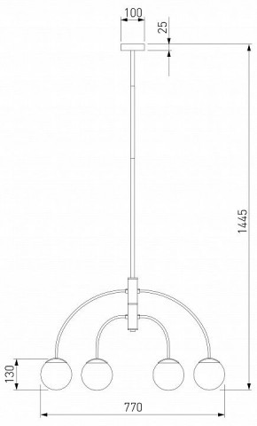 Люстра на штанге Eurosvet Cenacolo 30179/4 черный в Кургане - kurgan.ok-mebel.com | фото 3
