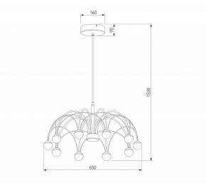Люстра на штанге Eurosvet Ragno 90030/10 LED золото в Кургане - kurgan.ok-mebel.com | фото 5