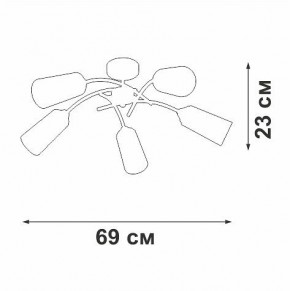 Люстра на штанге Vitaluce V2850 V2850-1/5PL в Кургане - kurgan.ok-mebel.com | фото 5