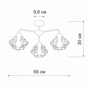 Люстра на штанге Vitaluce V4258 V4258-0/3PL в Кургане - kurgan.ok-mebel.com | фото 2
