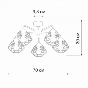 Люстра на штанге Vitaluce V4258 V4258-0/5PL в Кургане - kurgan.ok-mebel.com | фото 2