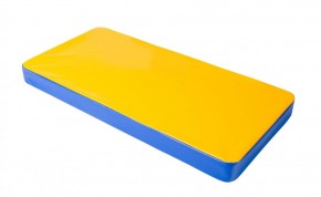 Мат гимнастический 1х0,5х0,08м цв. синий-желтый в Кургане - kurgan.ok-mebel.com | фото