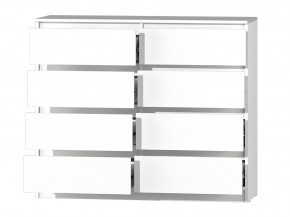 МС "Хилтон" Комод №3 1200 (8 ящ.) белый текстурный в Кургане - kurgan.ok-mebel.com | фото 3
