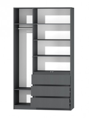 МС "Хилтон" Шкаф №2 1200 (Графит) в Кургане - kurgan.ok-mebel.com | фото 3