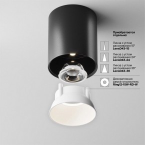Накладной светильник Maytoni Alfa LED C064CL-12W4K-RD-B в Кургане - kurgan.ok-mebel.com | фото 4