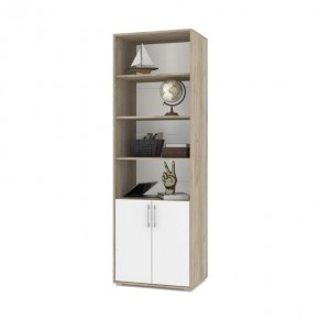 ОЛИВИЯ О21 Шкаф-стеллаж (дуб серый/белый) в Кургане - kurgan.ok-mebel.com | фото
