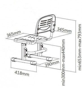 Парта-трансофрмер Amare II Pink + ящик + SST3 Pink в Кургане - kurgan.ok-mebel.com | фото 8