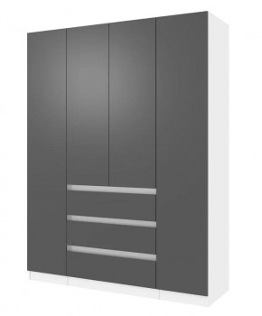 ПАРУС Шкаф 4-х ств. 1600 (белый/графит) в Кургане - kurgan.ok-mebel.com | фото