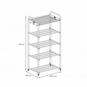 ПДОА15 Ч Подставка для обуви "Альфа 15" Черный в Кургане - kurgan.ok-mebel.com | фото 2