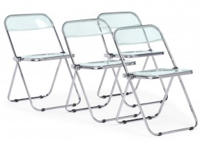 Пластиковый стул Fold складной clear gray-blue в Кургане - kurgan.ok-mebel.com | фото 9