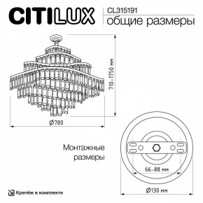Подвесная люстра Citilux Naiad CL315191 в Кургане - kurgan.ok-mebel.com | фото 7