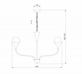 Подвесная люстра Eurosvet Calyx 60169/6 никель в Кургане - kurgan.ok-mebel.com | фото 3
