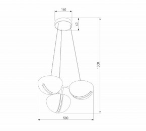 Подвесная люстра Eurosvet Emisfero 50083/3 LED золото в Кургане - kurgan.ok-mebel.com | фото 6