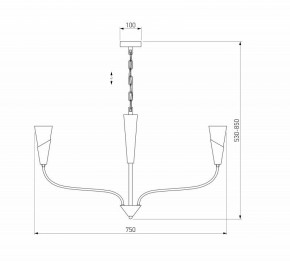 Подвесная люстра Eurosvet Rhyton 60167/6 латунь в Кургане - kurgan.ok-mebel.com | фото 5