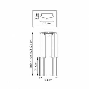 Подвесная люстра Lightstar Tubo L8T747247 в Кургане - kurgan.ok-mebel.com | фото 3