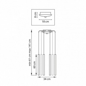 Подвесная люстра Lightstar Tubo L8T747347 в Кургане - kurgan.ok-mebel.com | фото 3