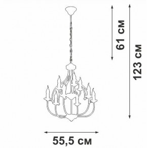 Подвесная люстра Vitaluce V1863 V1863-8/9 в Кургане - kurgan.ok-mebel.com | фото 3