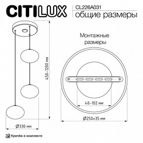 Подвесной светильник Citilux Atman Smart CL226A031 в Кургане - kurgan.ok-mebel.com | фото 10