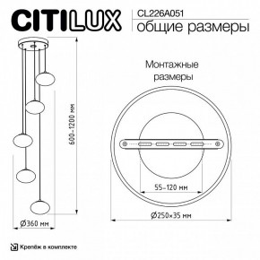 Подвесной светильник Citilux Atman Smart CL226A051 в Кургане - kurgan.ok-mebel.com | фото 10