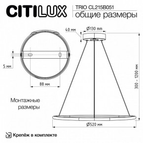 Подвесной светильник Citilux Trio CL215B051 в Кургане - kurgan.ok-mebel.com | фото 8