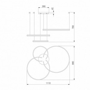 Подвесной светильник Eurosvet Gap 90180/3 золото 160W в Кургане - kurgan.ok-mebel.com | фото 5