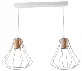 Подвесной светильник Imex MD.9052 MD.9052-2-P-WH+WOOD в Кургане - kurgan.ok-mebel.com | фото