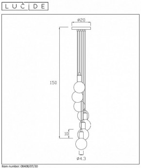 Подвесной светильник Lucide Fix Multiple 08408/07/30 в Кургане - kurgan.ok-mebel.com | фото 4