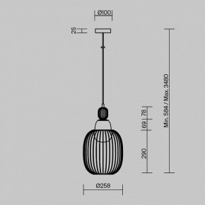Подвесной светильник Maytoni Levitation MOD376PL-01G1 в Кургане - kurgan.ok-mebel.com | фото 5
