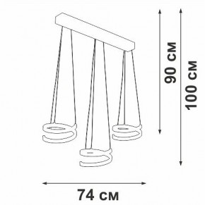 Подвесной светильник Vitaluce V3047 V3047-1/3S в Кургане - kurgan.ok-mebel.com | фото 4