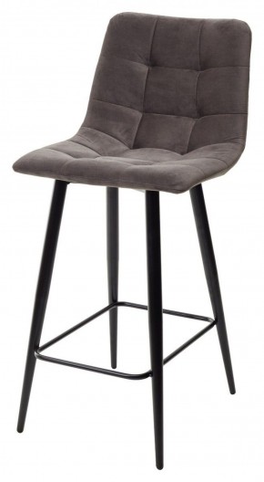Полубарный стул CHILLI-QB графит #14, велюр / черный каркас (H=66cm) М-City в Кургане - kurgan.ok-mebel.com | фото 1